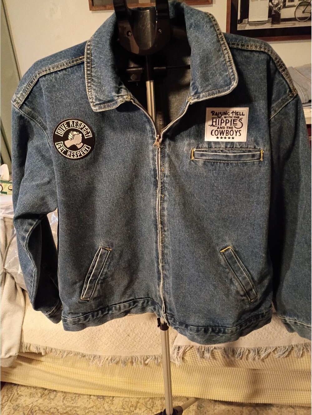 Custom Wild Fable XL Denim Jacket with Cowboy Graphic
